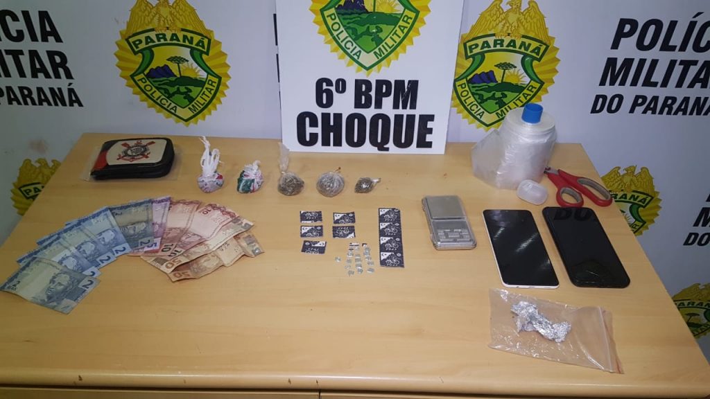 Choque detém dupla de jovens com 219 pontos de LSD e porções de maconha no Riviera