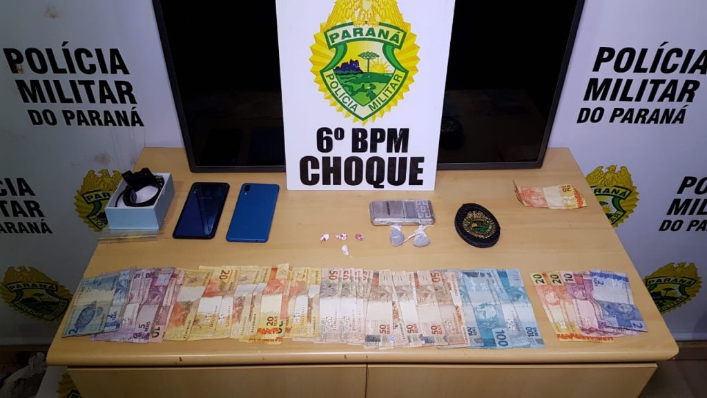 Cinco pessoas são detidas em ação do Pelotão de Choque no Bairro Brasília; drogas, objetos e dinheiro foram apreendidos
