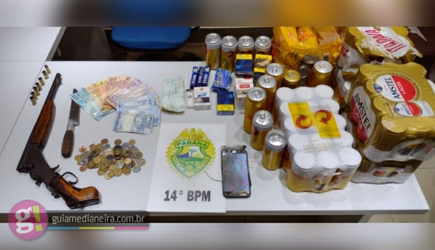Medianeira: PM prende três e recupera objetos e dinheiro após assalto no Bairro Nazaré