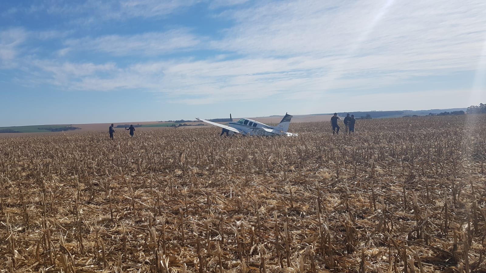 Veja onde avião realizou pouso forçado entre Cascavel e Santa Tereza do Oeste