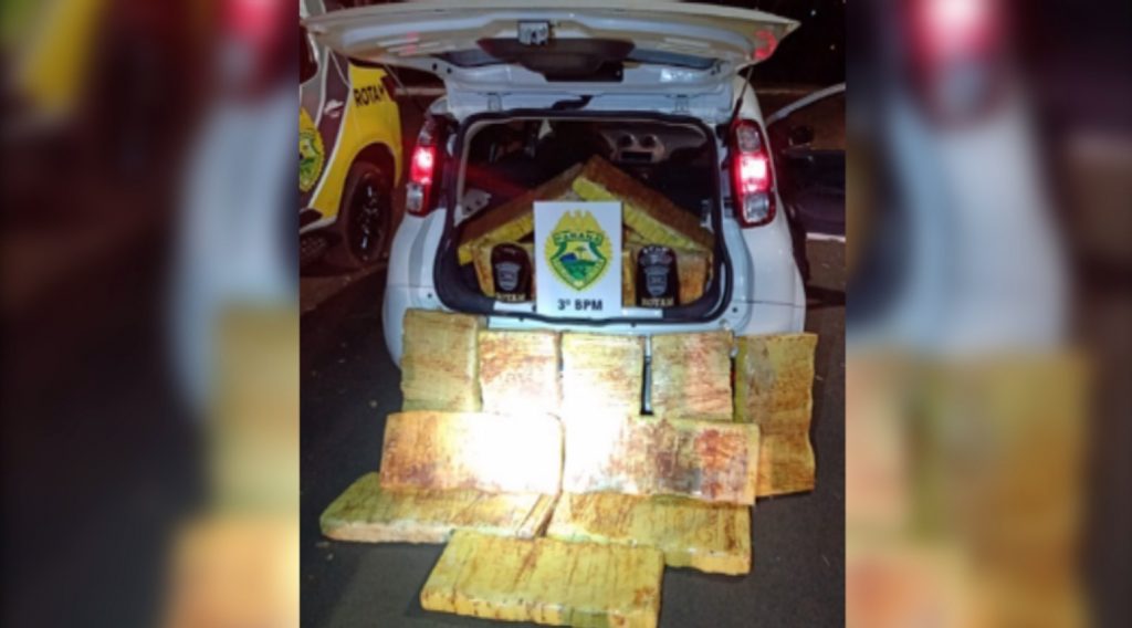 Rotam apreende 220 quilos de maconha e prende traficantes