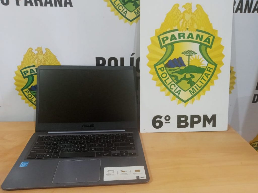 PM recupera notebook e detém homem por receptação no Bairro Universitário