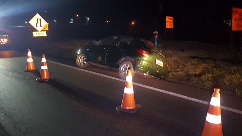 Saída de pista é registrada na BR-277