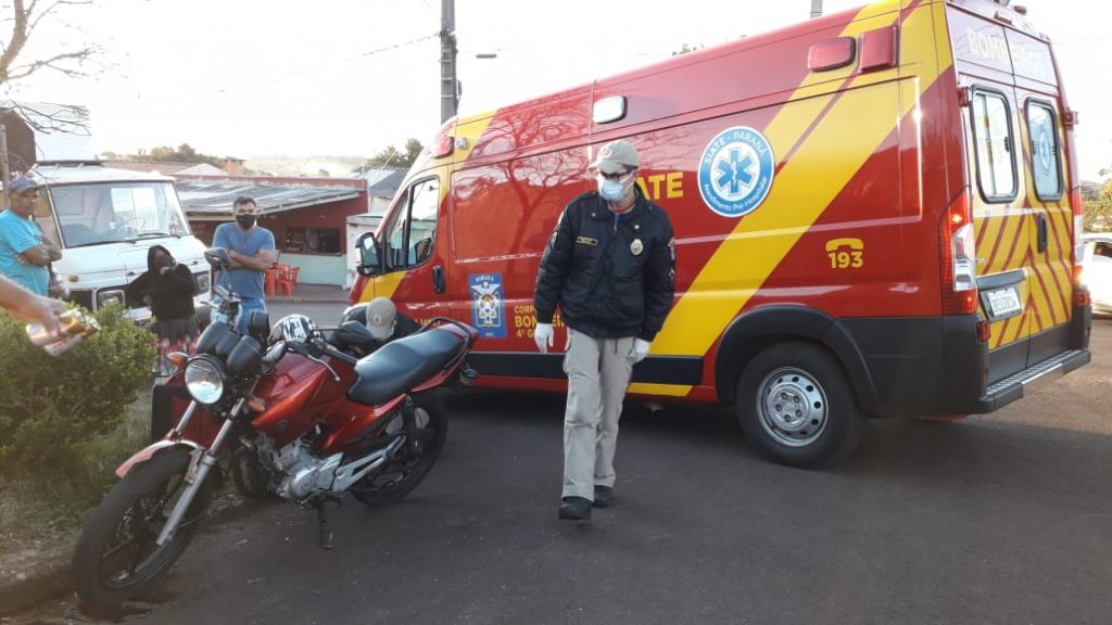 Motociclista fica ferido em acidente de trânsito no Bairro Floresta