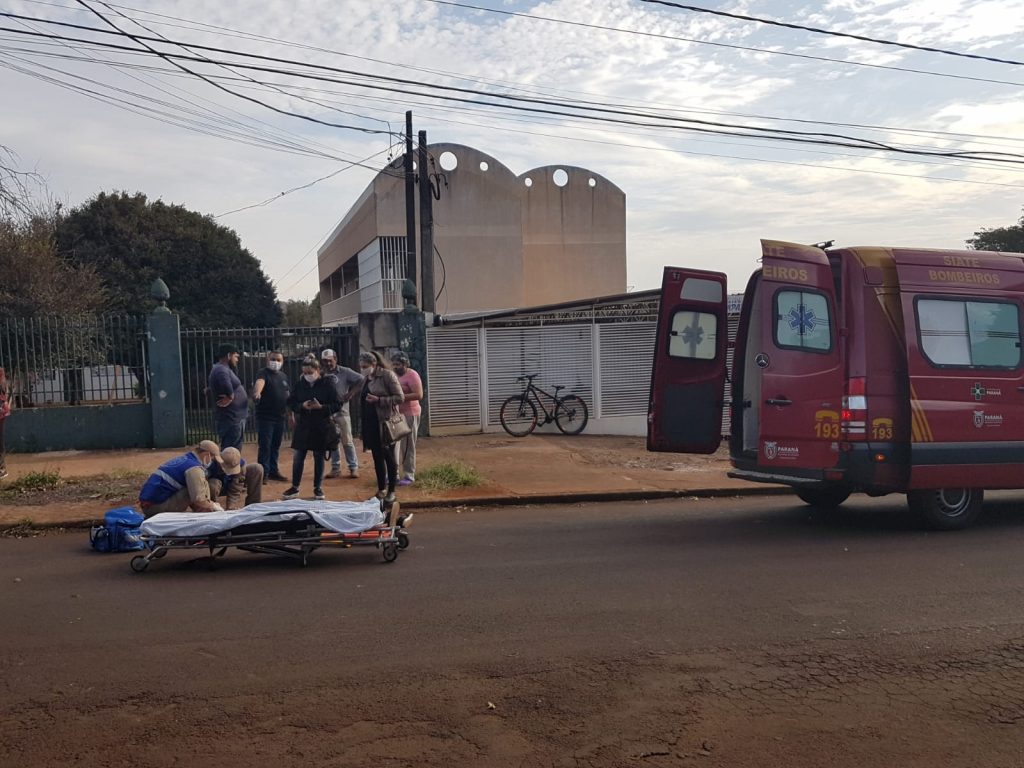Jovem fica ferido ao cair de bicicleta no Bairro Santos Dumont