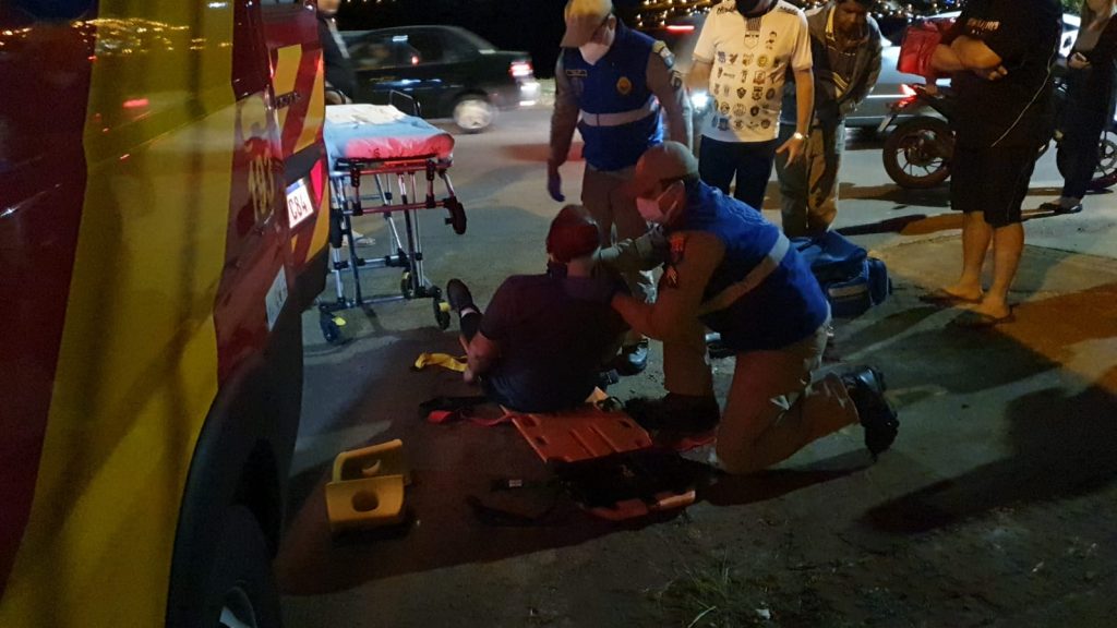 Automóvel atropela pedestre na Av. das Pombas, em Cascavel