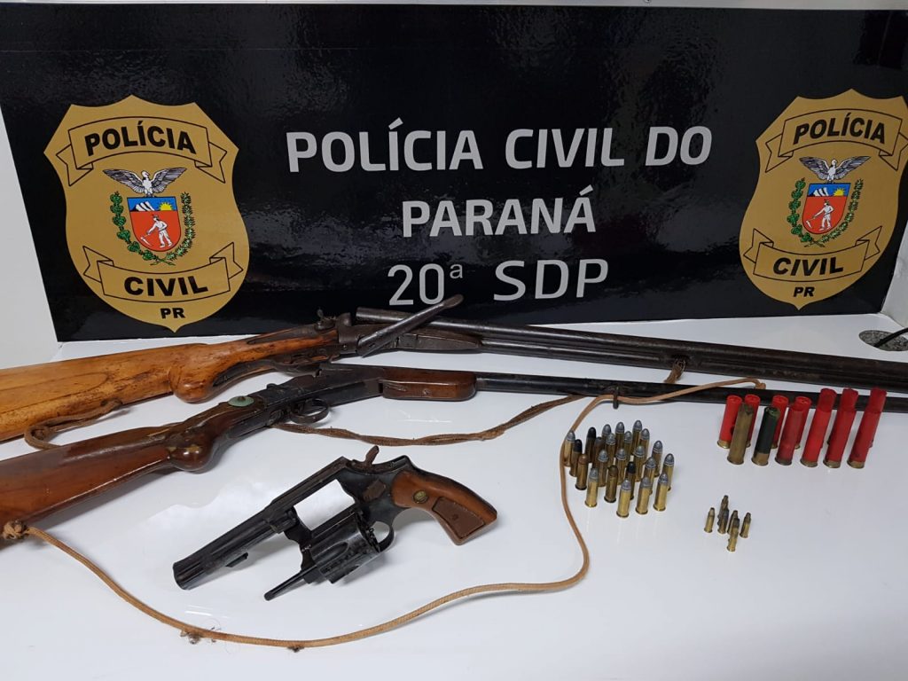 Polícia Civil de Toledo apreende armas de fogo e resgata animais em situação de maus tratos