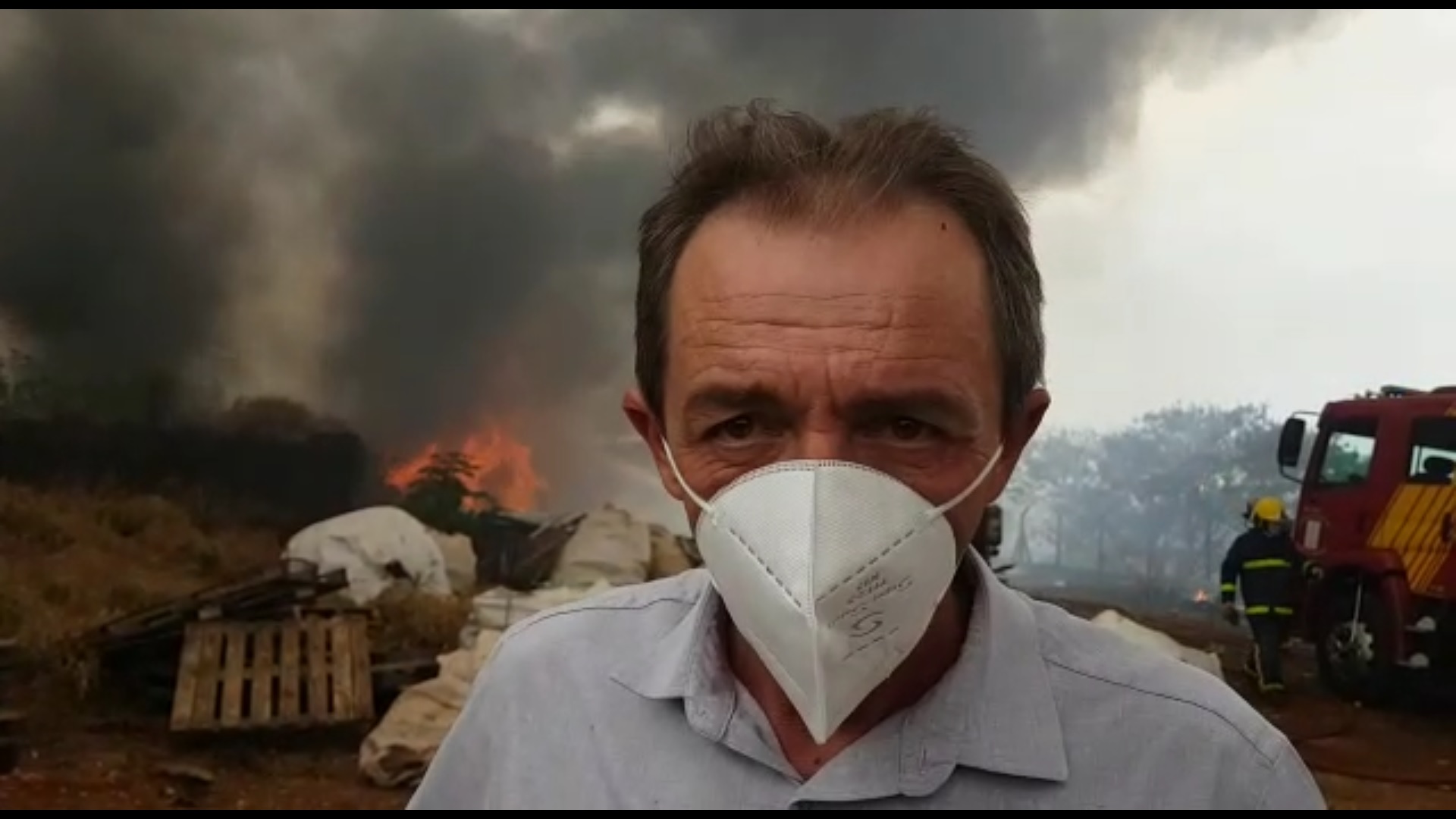 Secretaria de meio ambiente acompanha grande incêndio registrado às margens da BR-277