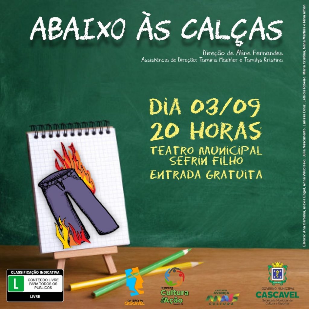 Alunas de Teatro do Programa Cultura em Ação apresentam espetáculo gratuito nesta sexta-feira (3)