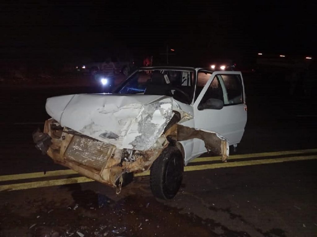 Acidente deixa uma pessoa ferida na PR-281, em Santa Izabel do Oeste