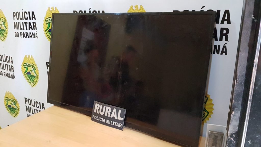Em ação rápida da Patrulha Rural da PM, televisor de 40 polegadas é recuperado