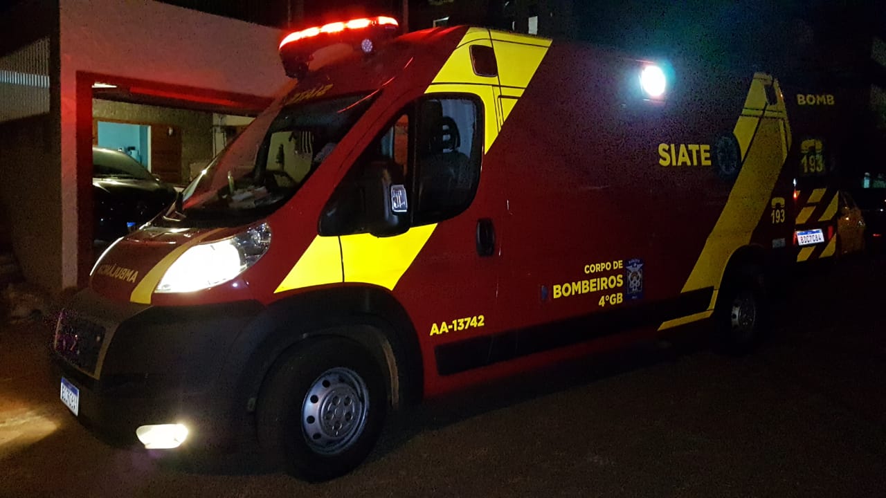 Vítima de acidente fica agressiva e recusa atendimento do Corpo de Bombeiros