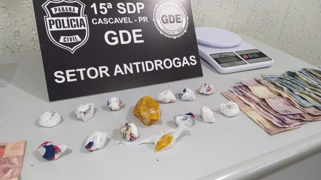 GDE detém dupla e realiza apreensão de drogas no Centro de Cascavel