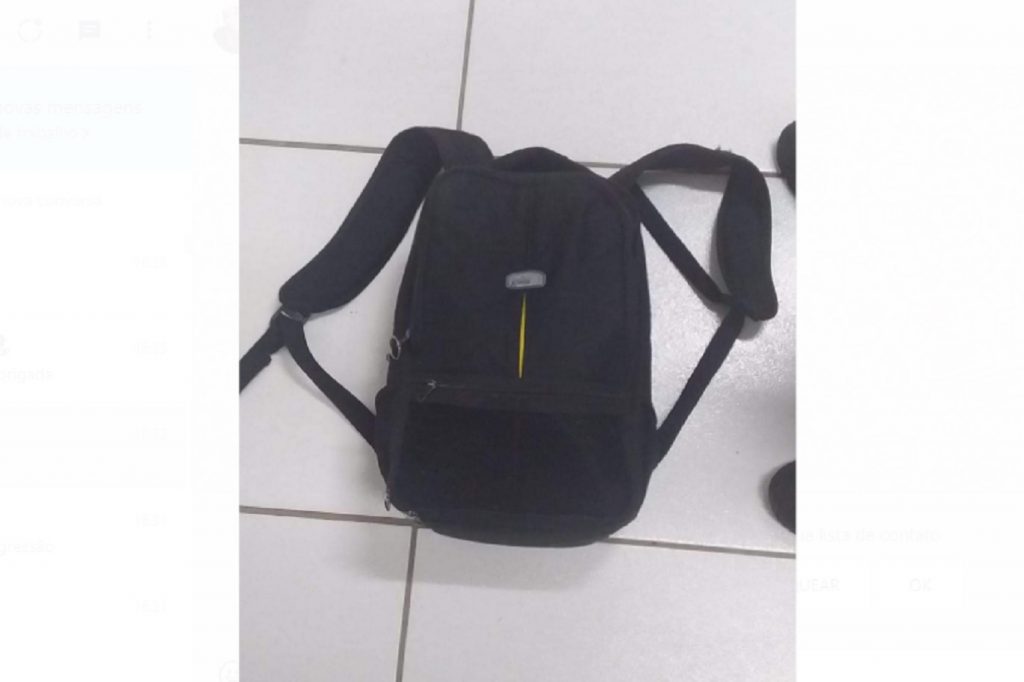 Mochila foi encontrada no Bairro XIV de Novembro, perto do Cras