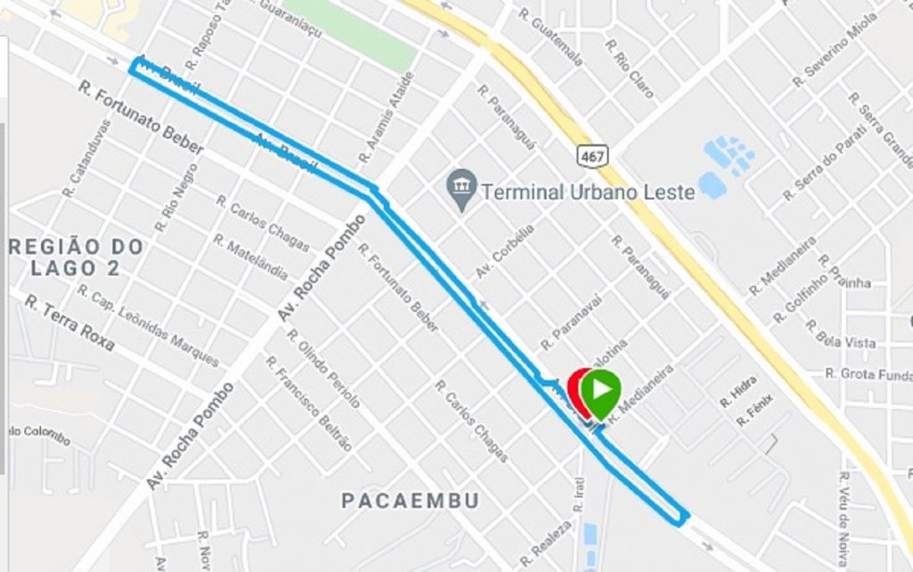 Transitar recomenda atenção na Avenida Brasil, região leste da cidade, durante corrida noturna neste sábado (11)