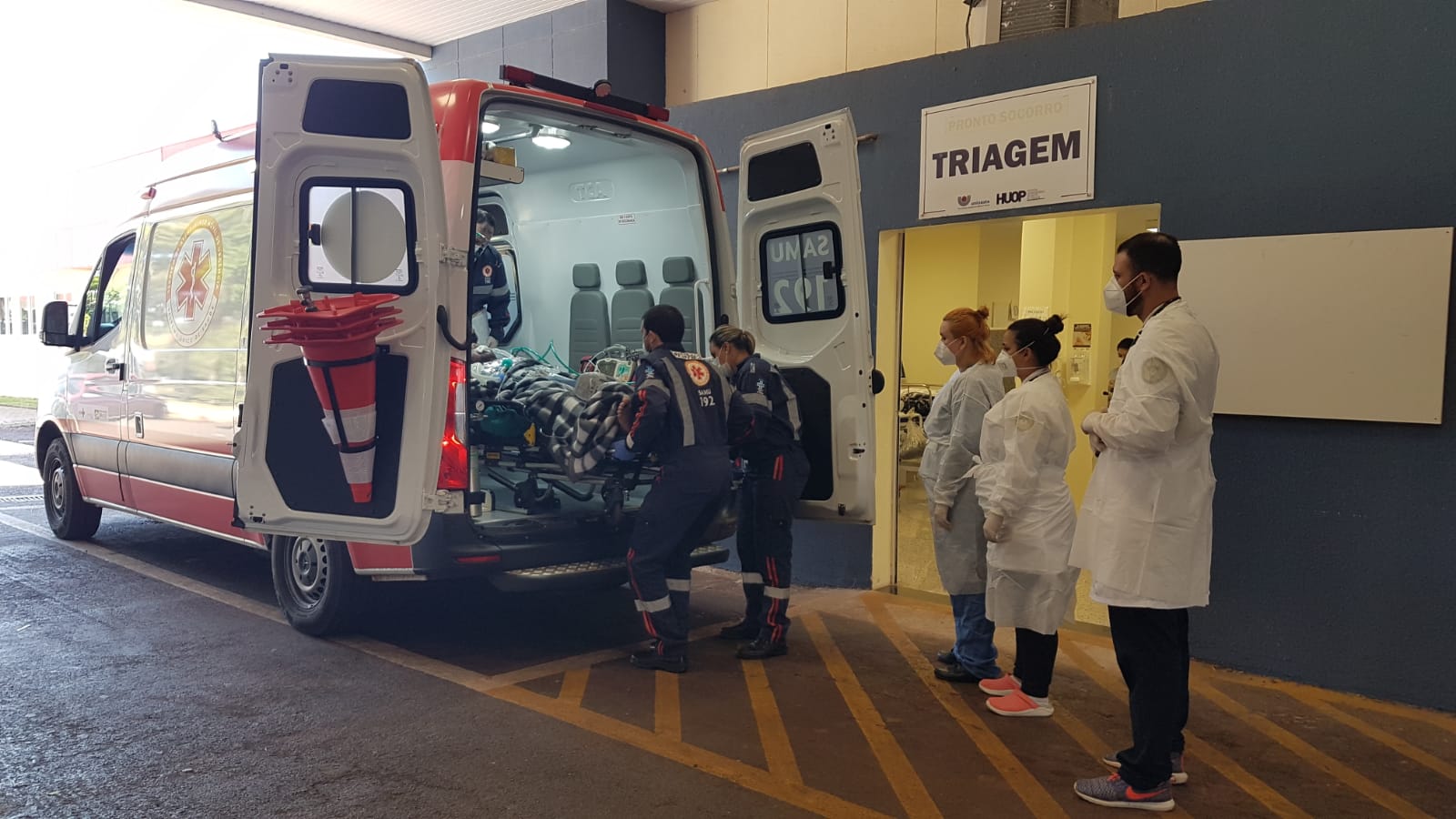 Vítima de grave queimadura em Santa Tereza é encaminhada ao Hospital Universitário