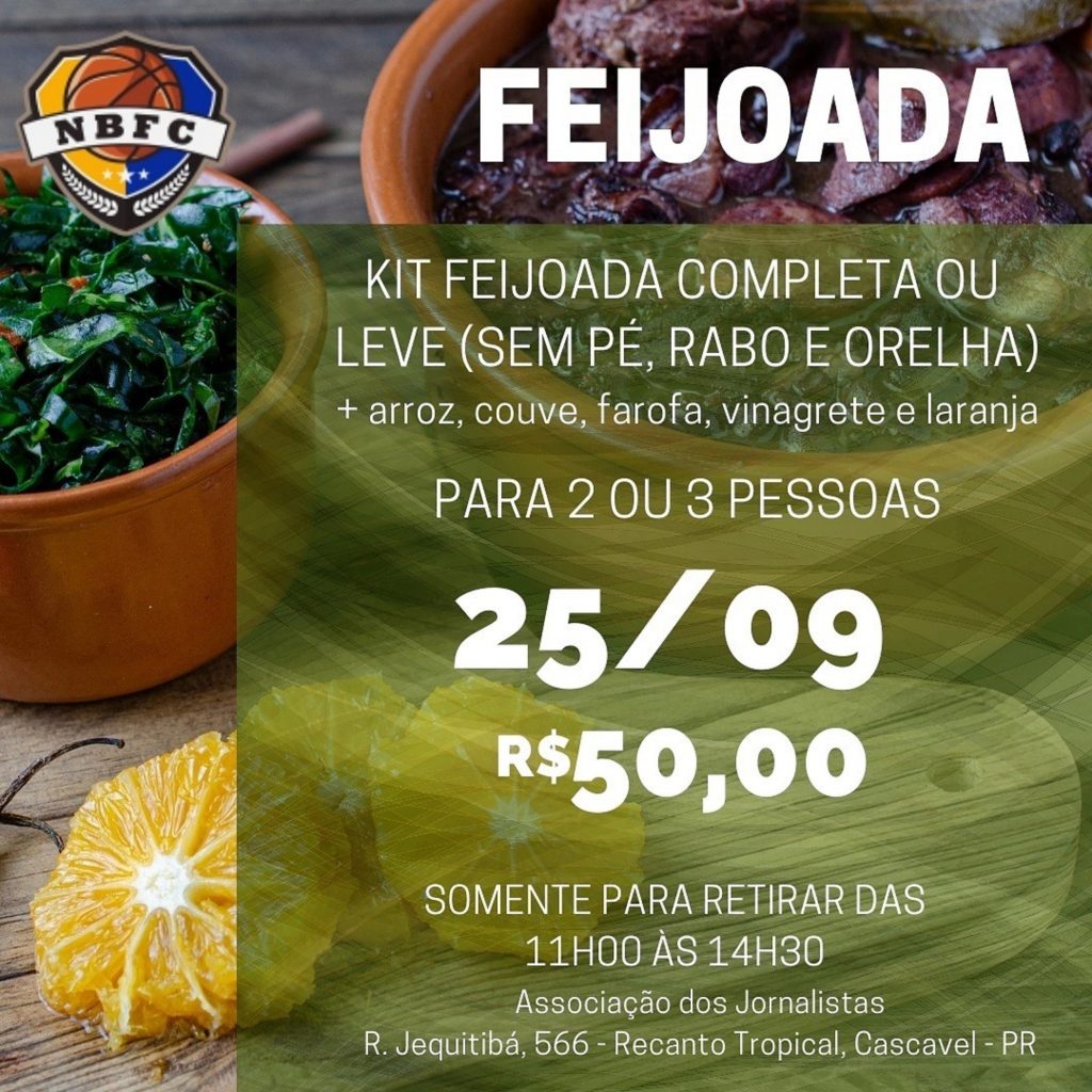 Novo Basquete Feminino de Cascavel promove feijoada neste sábado