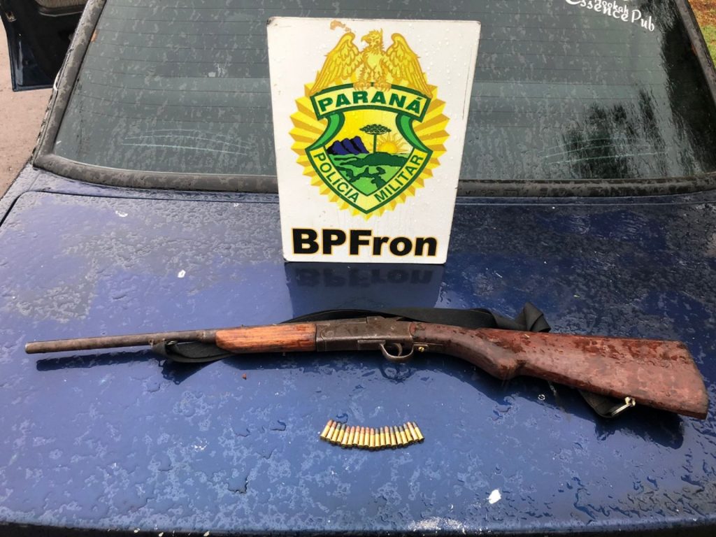 BPFron apreende arma de fogo e munições em Santa Helena