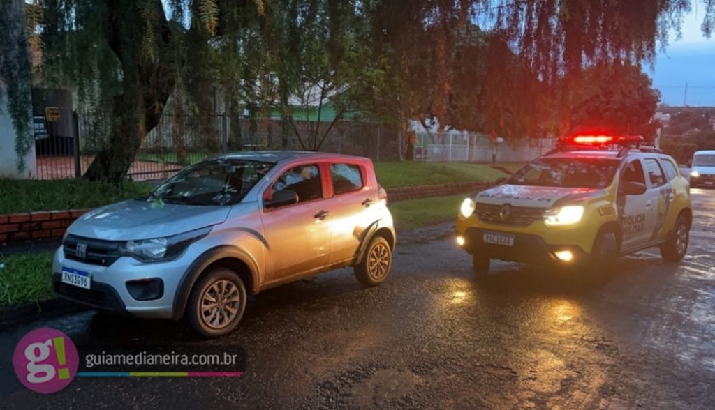 Fiat Mobi roubado em Cascavel é recuperado pela PM em Medianeira