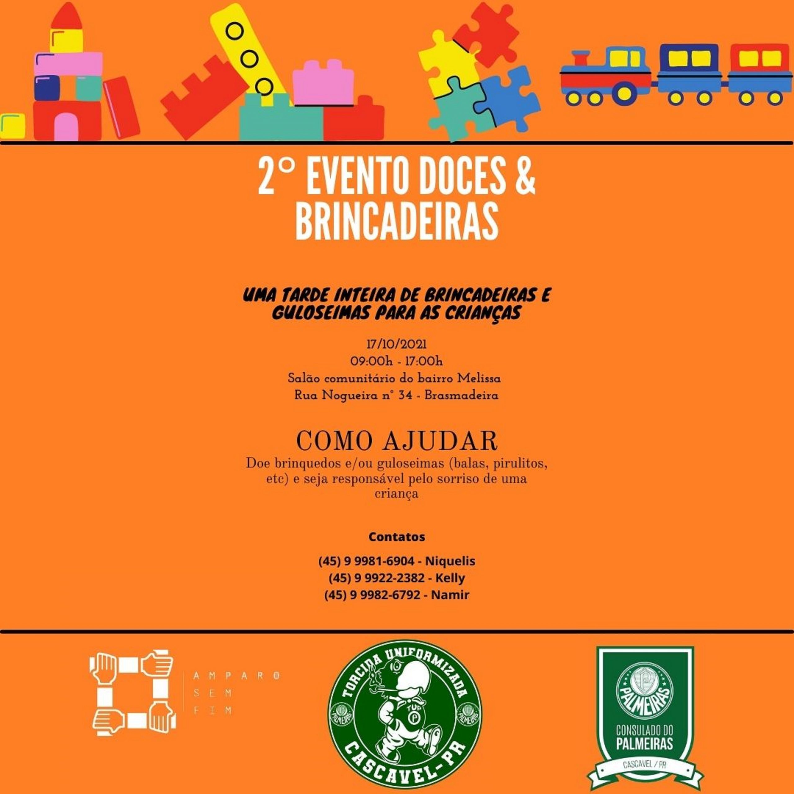 Torcida do Palmeiras realiza ação para o mês das crianças em Cascavel; saiba como ajudar Imagem referente a Torcida do Palmeiras realiza ação para o mês das crianças em Cascavel; saiba como ajudar