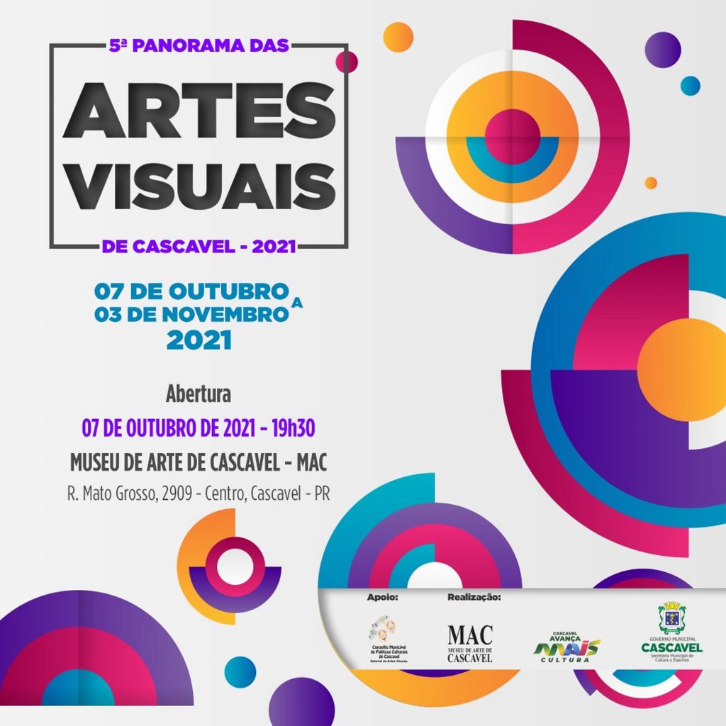 Museu de Arte de Cascavel apresenta nesta quinta-feira a 5ª Mostra Panorama das Artes Visuais de Cascavel