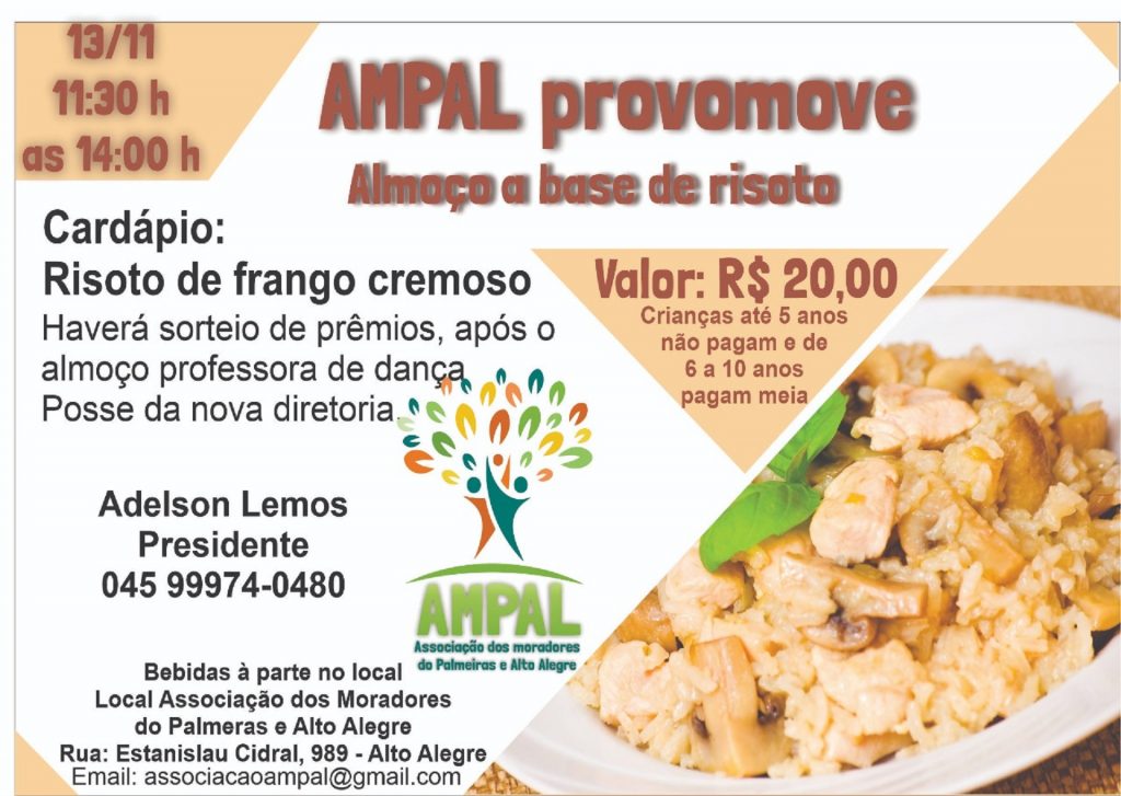 Associação dos Moradores do Palmeiras e Alto Alegre promove almoço