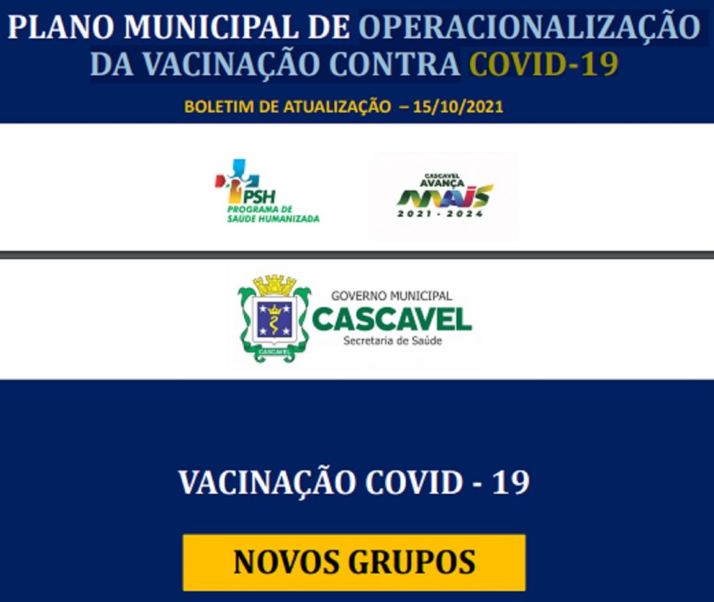 Prefeitura de Cascavel divulga Plano Municipal de Operacionalização da vacina contra a covid-19