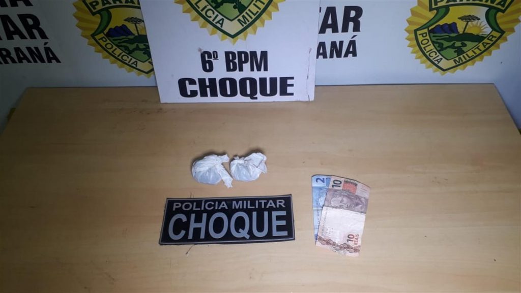 Choque apreende menor de 16 anos com porções de maconha no Bairro Santa Cruz
