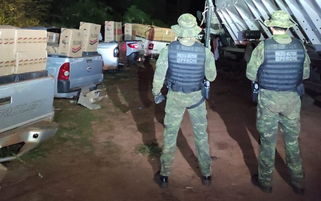 Grande apreensão de cigarros contrabandeados é realizada pelo BPFron em Terra Roxa