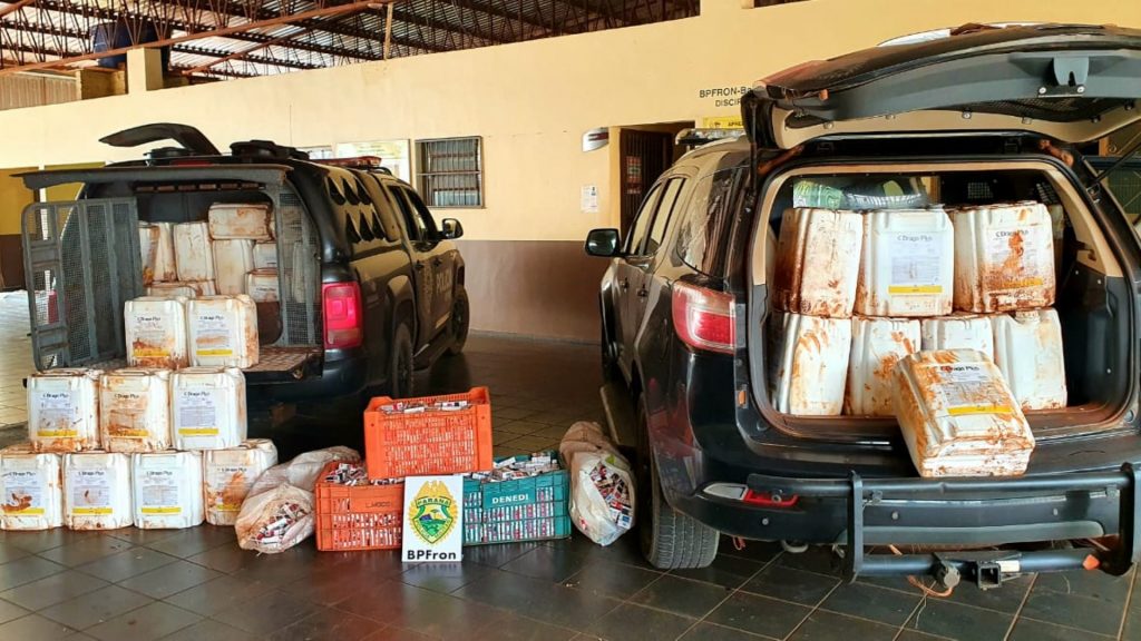BPFron apreende agrotóxicos e cigarros contrabandeados em Terra Roxa