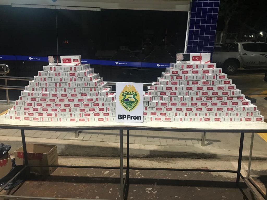 BPFron apreende cigarros contrabandeados em Cascavel