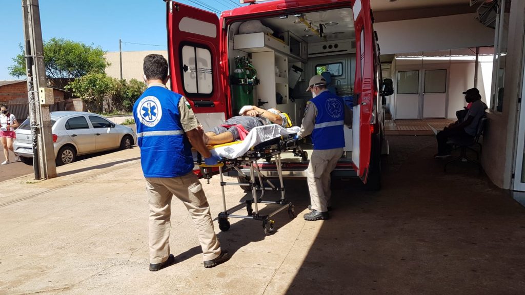 Homem sofre queda em lavacar e é socorrido pelo Corpo de Bombeiros