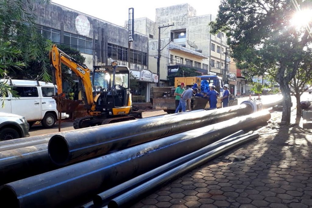 Obras da Sanepar no centro de Toledo serão concluídas no fim de novembro