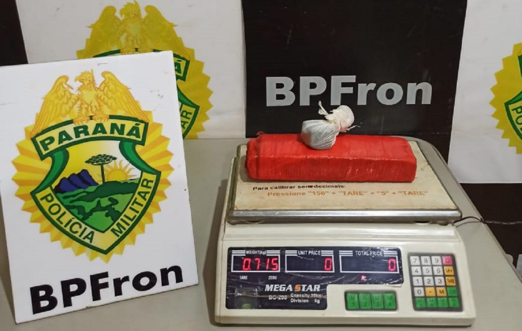 Operação Hórus: BPFron localiza 715 gramas de maconha em Guaíra