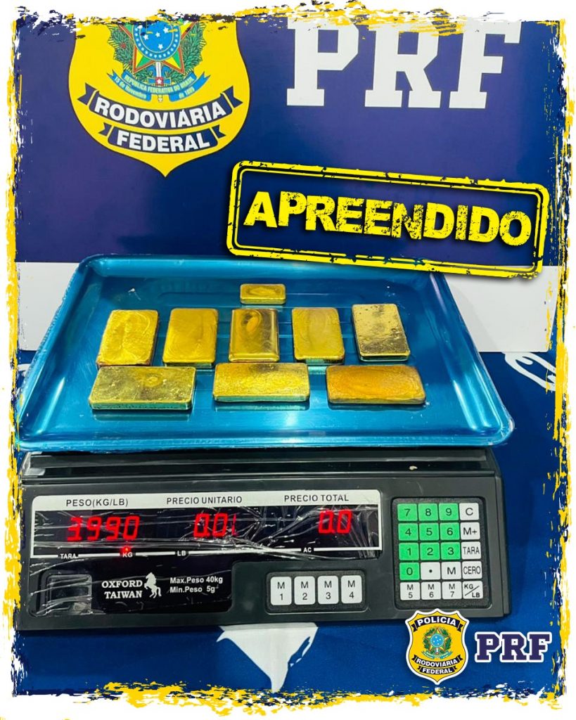 Em Porto Velho/RO, PRF identifica ouro transportado ilegalmente