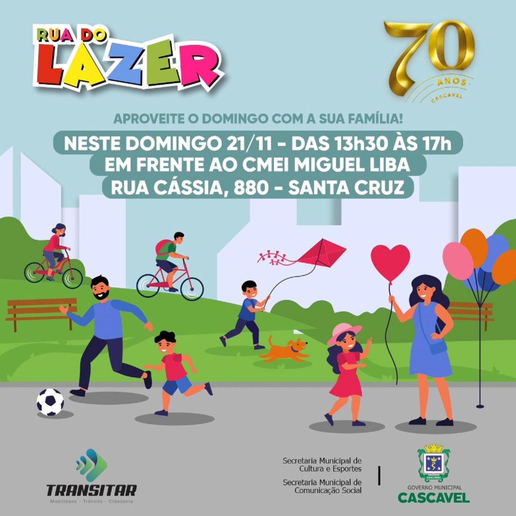 Rua do Lazer será no Santa Cruz neste domingo