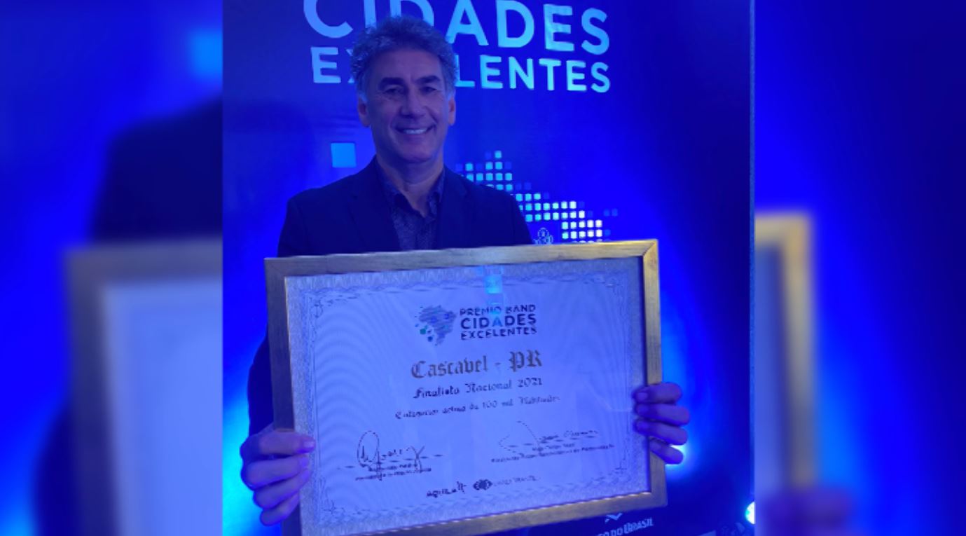 Cascavel recebe prêmio “Band Cidades Excelentes” entre as três melhores do País