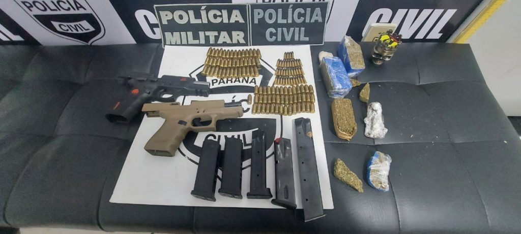 PCPR e PMPR prende dois homens e apreendem armas no Oeste
