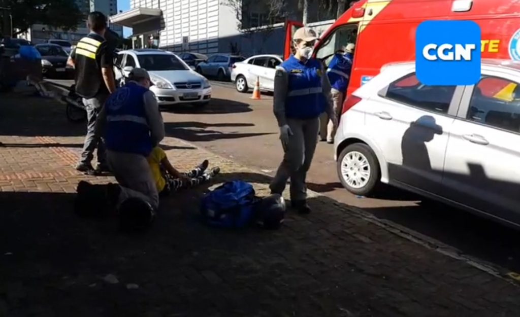 Gestante fica ferida em colisão de trânsito no Centro