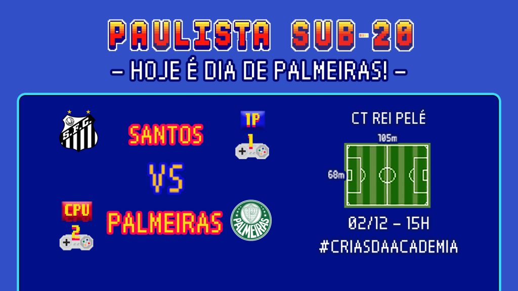 Na Baixada, Sub-20 do Verdão inicia quartas de final do Paulista em clássico contra o Santos