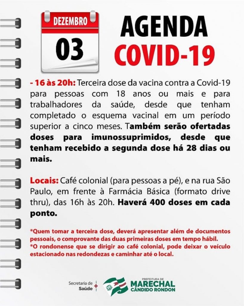 Rondonenses com 18 anos ou mais recebem a terceira dose nesta sexta-feira