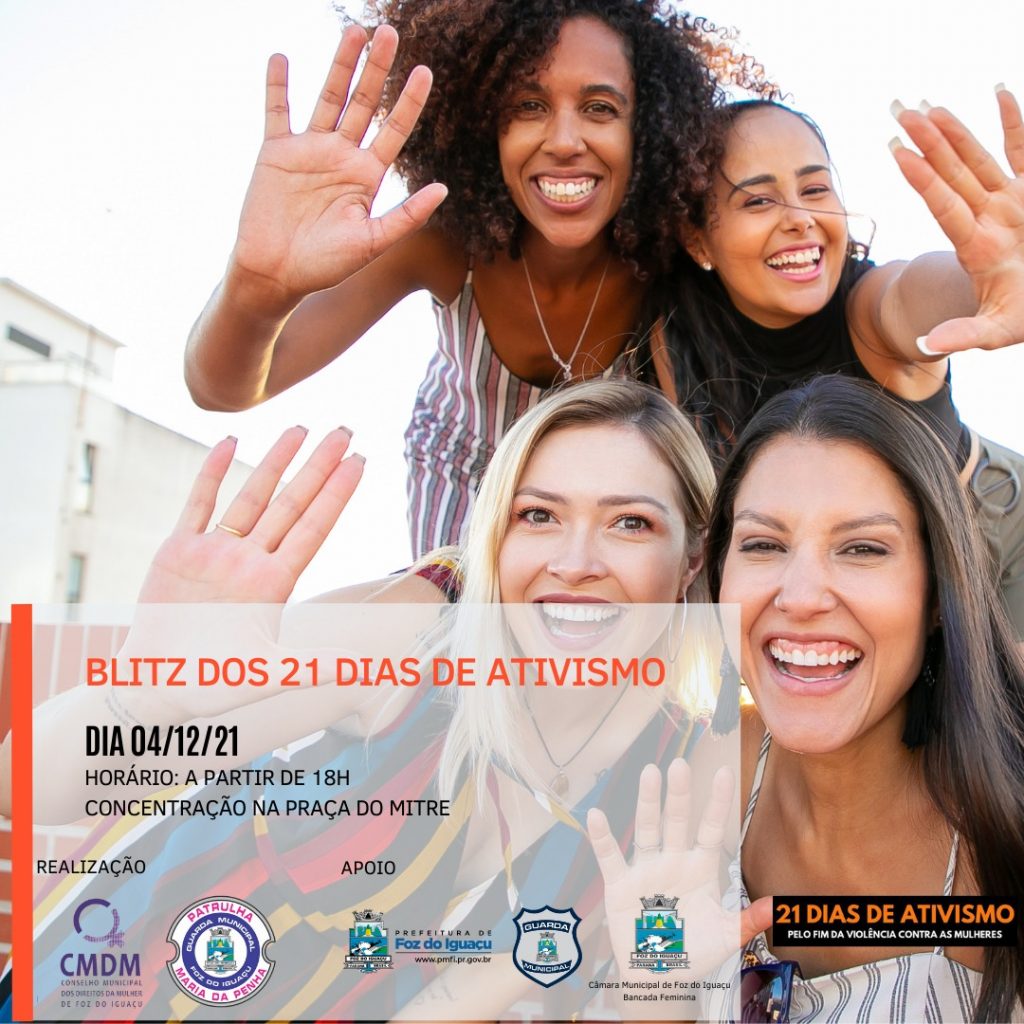 Blitz pelo fim da violência contra a mulher marca a programação dos 21 dias de ativismo