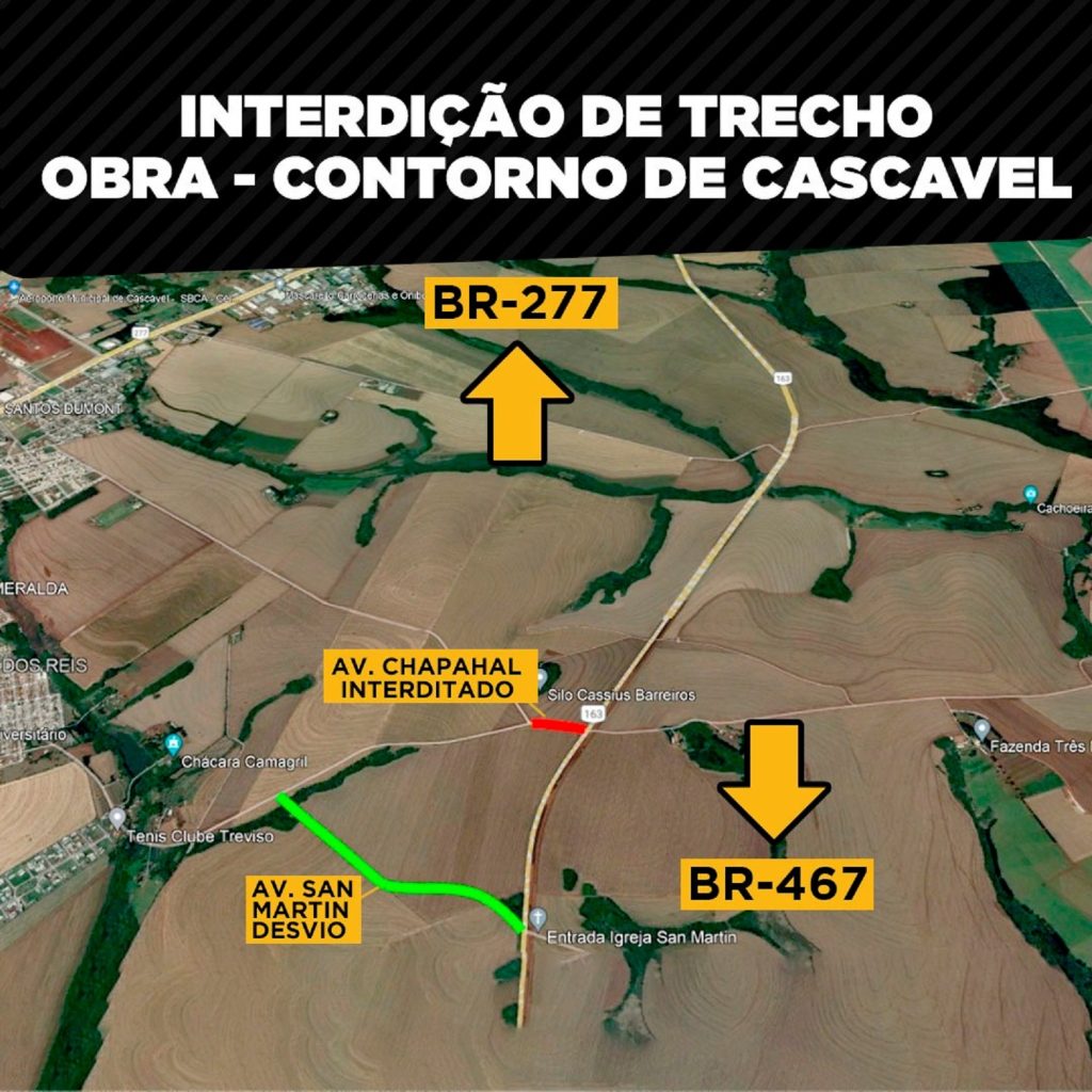 Acesso à Chaparral será interditado a partir de sexta-feira
