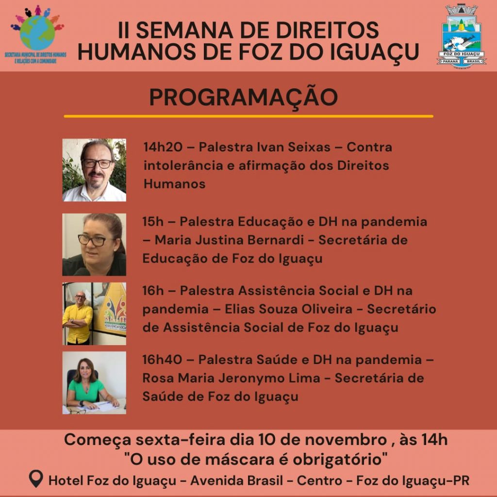 Garantia de Direitos Humanos durante a pandemia é tema de encontro nesta sexta-feira (10)