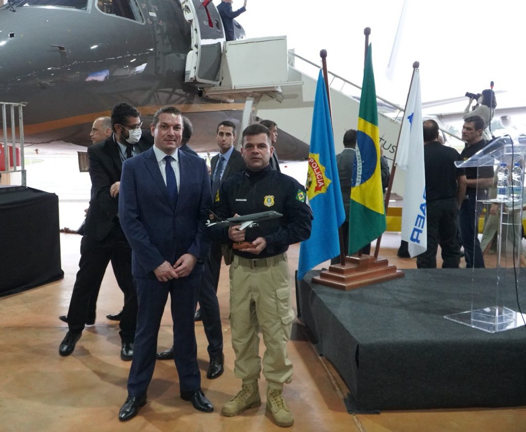PRF participa da cerimônia de entrega do novo avião da PF