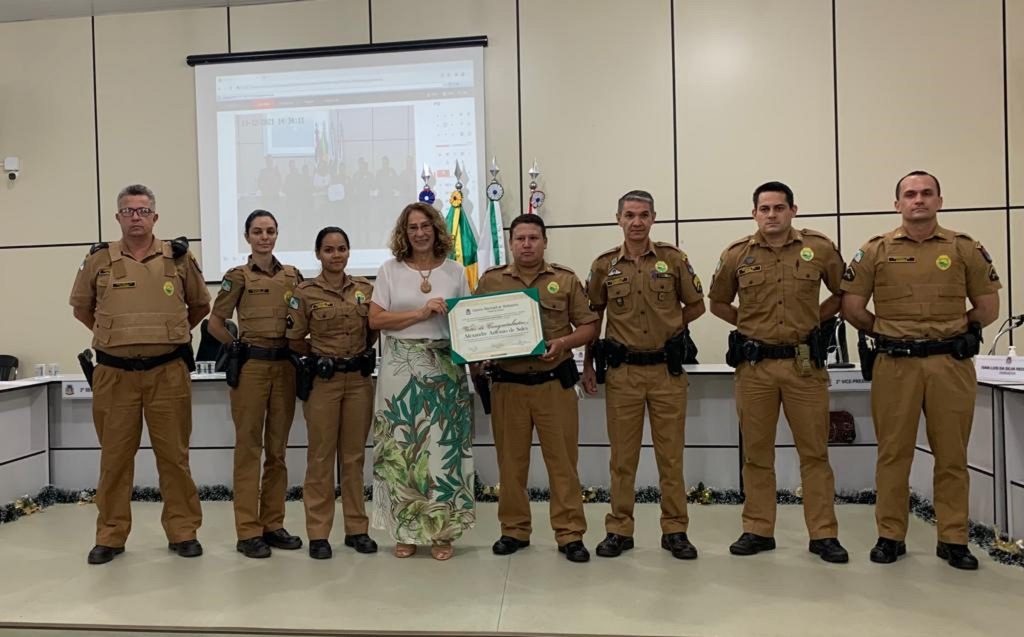 Soldado da PM de Medianeira é homenageado na Câmara de Vereadores