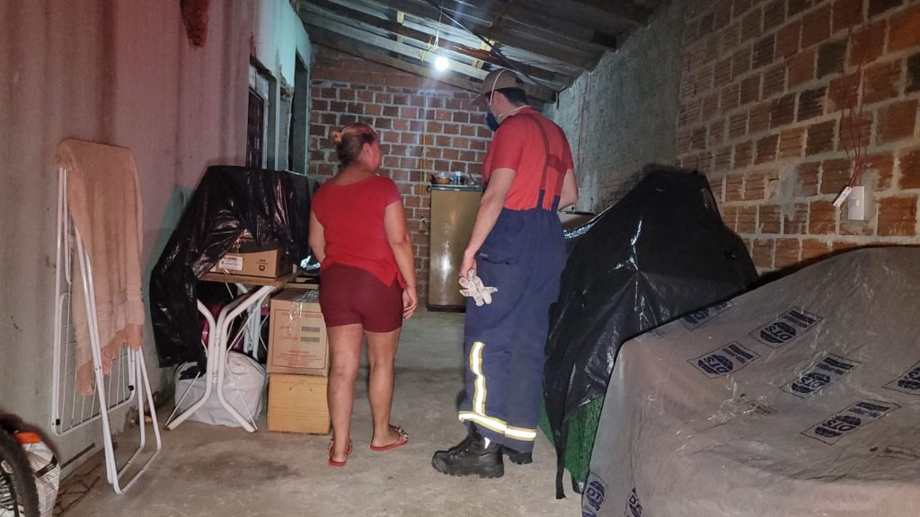 Moradores encontram cobra jararaca em casa no Bairro Esmeralda e mobilizam Bombeiros para efetuar captura