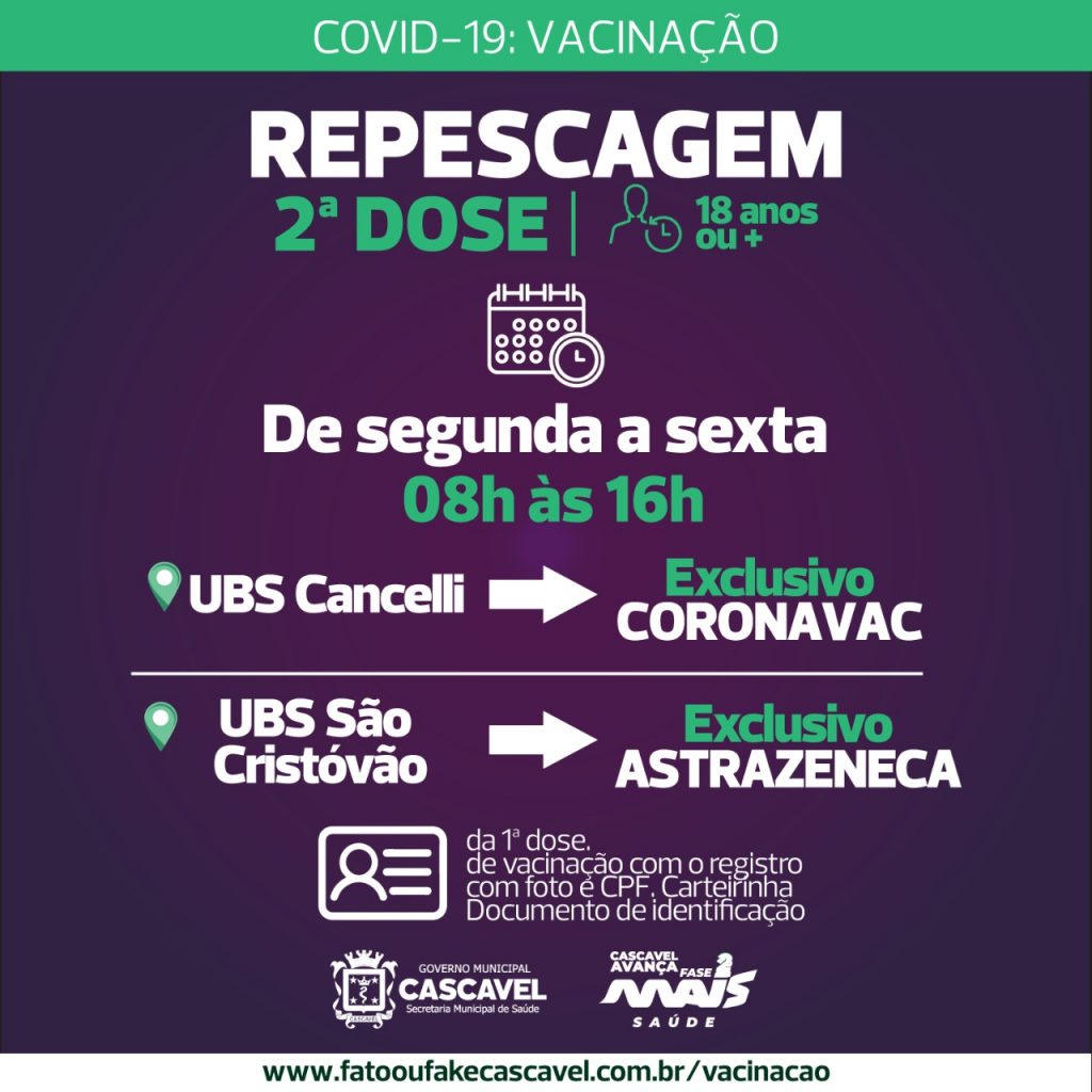 Covid-19: Cancelli e São Cristóvão têm imunizantes para 2ª dose