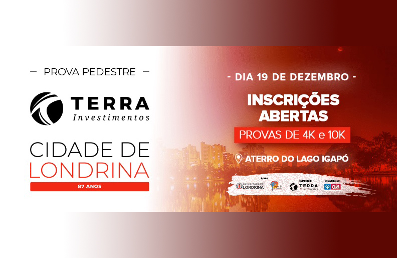 Inscrições para a 17ª edição da Prova Pedestre Cidade de Londrina encerram nesta quinta-feira (16) Imagem referente a Inscrições para a 17ª edição da Prova Pedestre Cidade de Londrina encerram nesta quinta-feira (16)