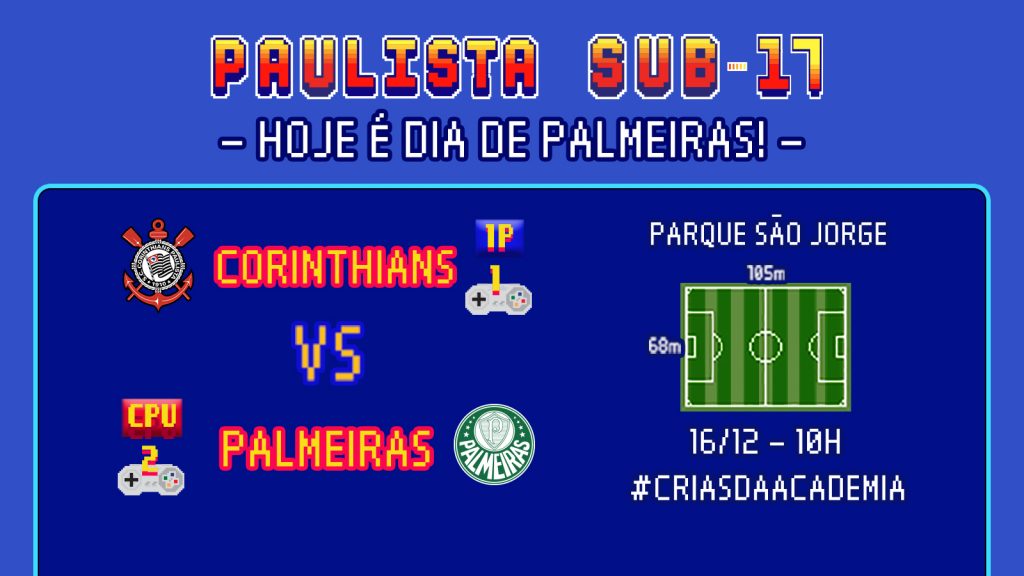 Verdão duela com Corinthians em busca do título do Campeonato Paulista Sub-17
